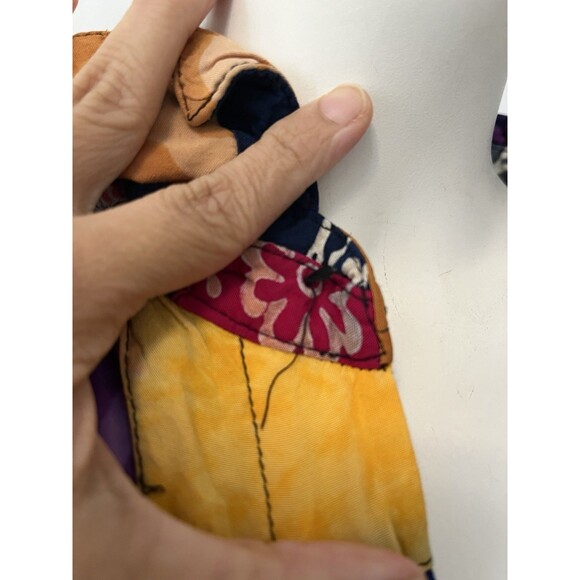 We Be Bop 2XL Funky Oversize Patchwork Swirl Groovy Animal Print Flora 90s Shirt - Picture 9 of 10